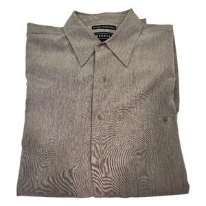 Berelli Men's Casual Button-Down Shirt — Light Gray